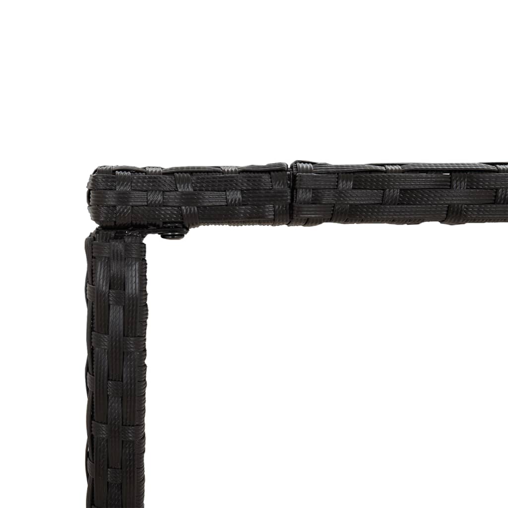 8720845740009_g_en_hd_3 vidaXL Bar Table with Glass Top Black 110x70x110 cm Poly Rattan - Image 5