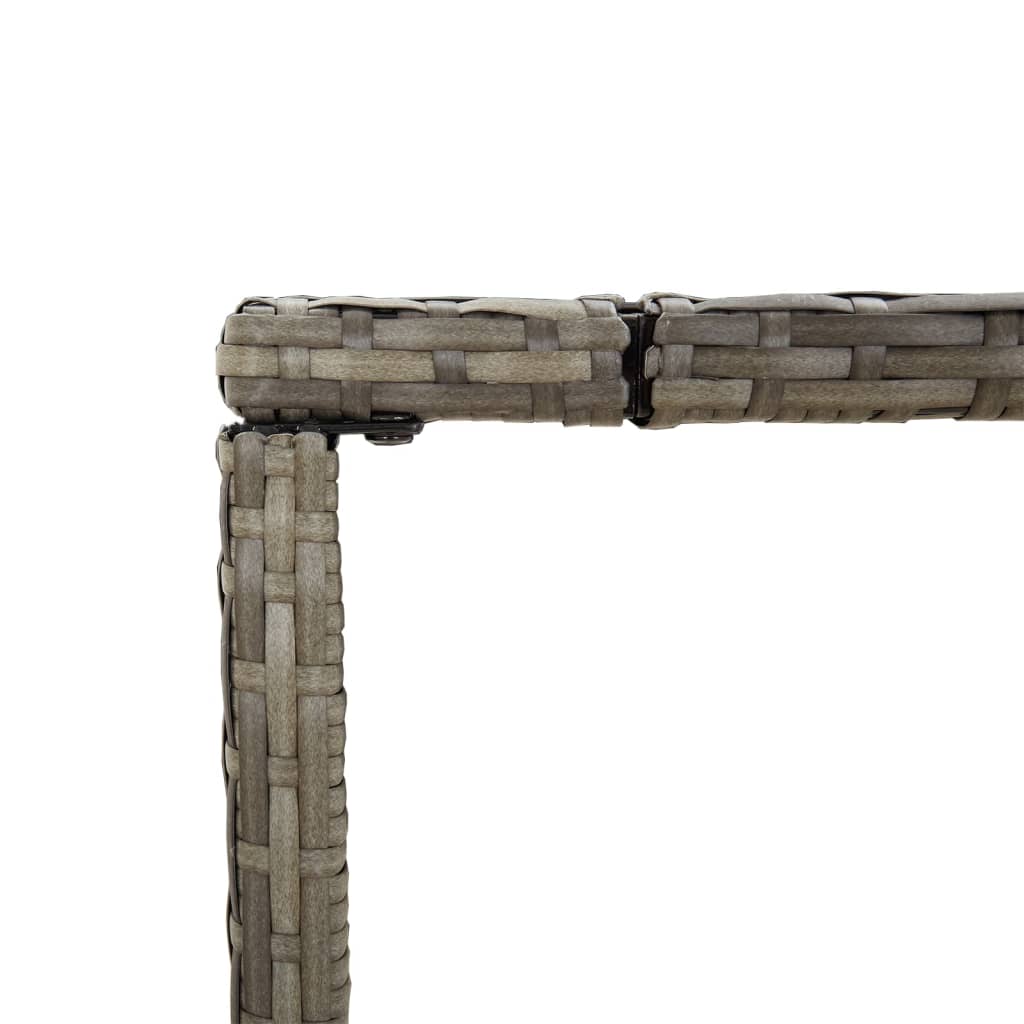 8720845740016_g_en_hd_3 vidaXL Bar Table with Glass Top Grey 110x70x110 cm Poly Rattan - Image 5