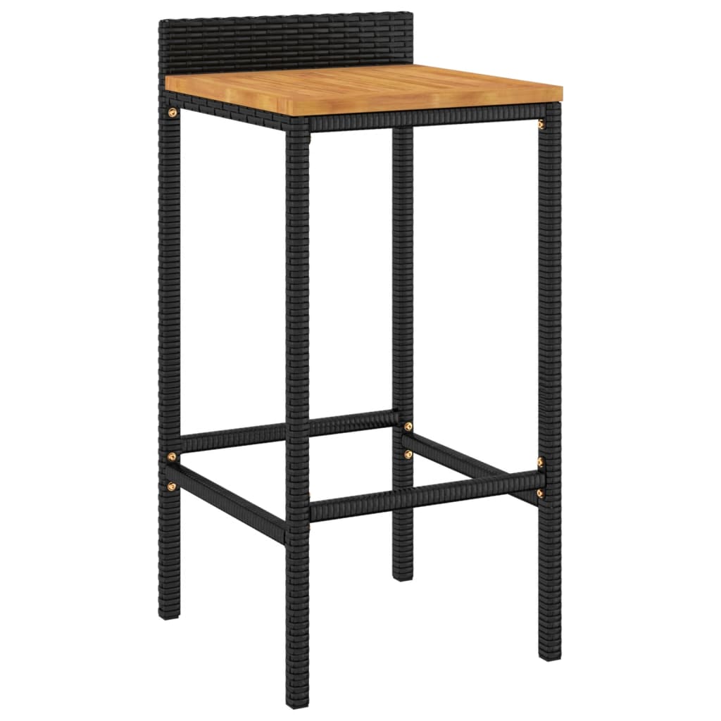 8720845740146_g_en_hd_1 vidaXL Bar Stools 2 pcs Black Poly Rattan and Solid Wood Acacia - Image 3