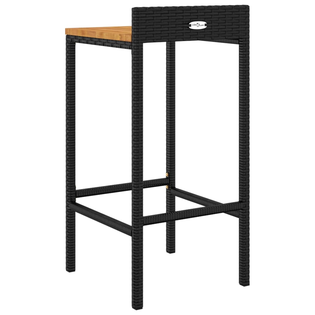 8720845740146_g_en_hd_4 vidaXL Bar Stools 2 pcs Black Poly Rattan and Solid Wood Acacia - Image 6