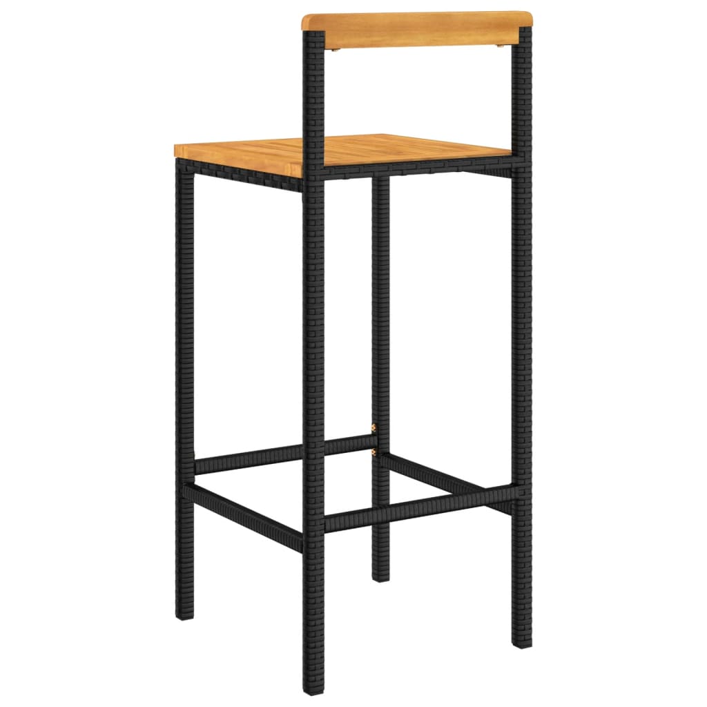 8720845740184_g_en_hd_4 vidaXL Bar Stools 2 pcs Black Poly Rattan and Solid Wood Acacia - Image 6