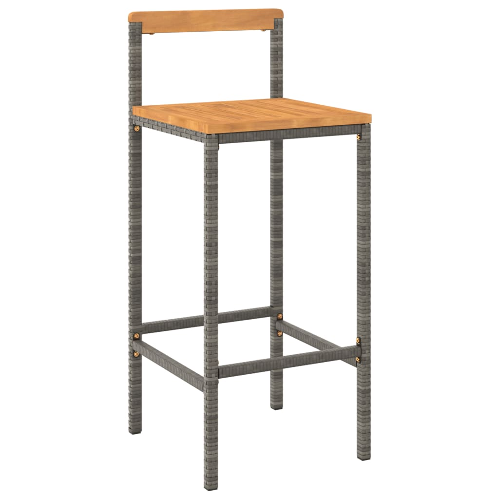 8720845740191_g_en_hd_1 vidaXL Bar Stools 2 pcs Grey Poly Rattan and Solid Wood Acacia - Image 3