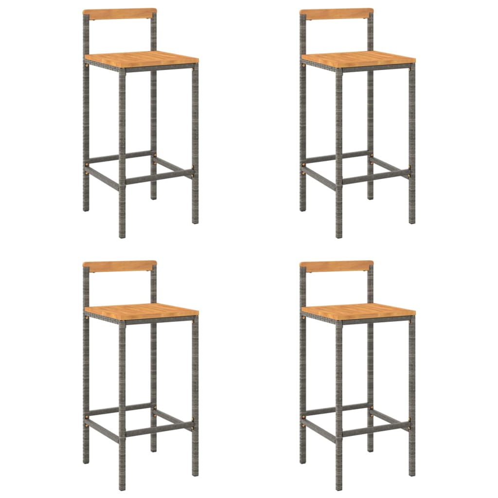 8720845740214_a_en_hd_1 vidaXL Bar Stools 4 pcs Grey Poly Rattan and Solid Wood Acacia - Image 2