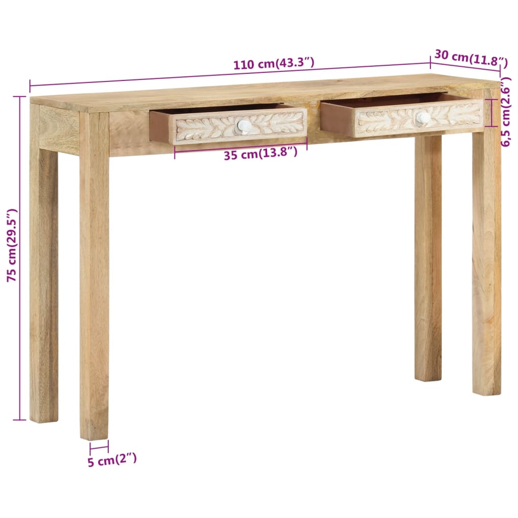 8720845740337_g_en_hd_9 vidaXL Console Table 110x30x75 cm Solid Bleached Wood Mango - Image 11