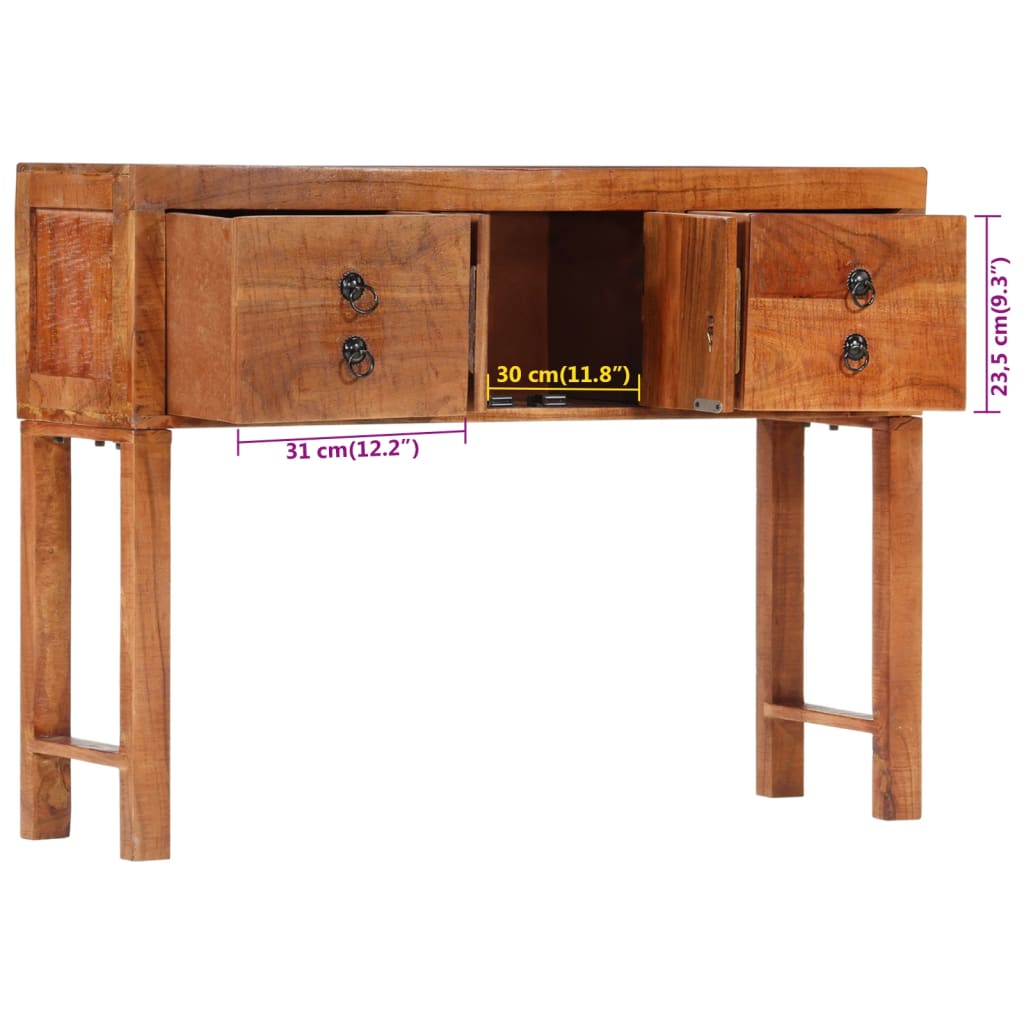 8720845740429_g_en_hd_9 vidaXL Console Table 120x32x80 cm Solid Rough Wood Acacia - Image 11