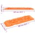 vidaXL Traction Boards 2 pcs Orange 107x31x7 cm Nylon - Image 9