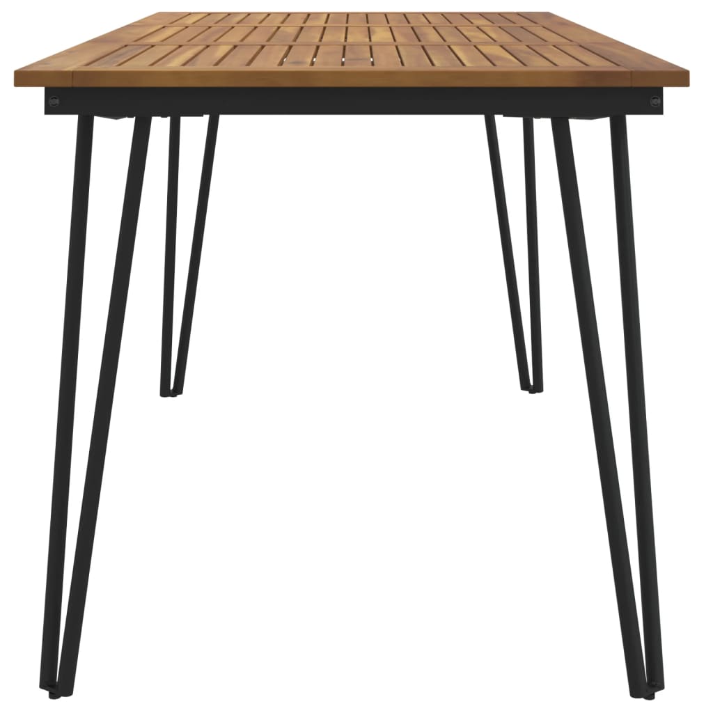 8720845741556_g_en_hd_2 vidaXL Garden Table with Hairpin Legs 140x80x75 cm Solid Wood Acacia - Image 4
