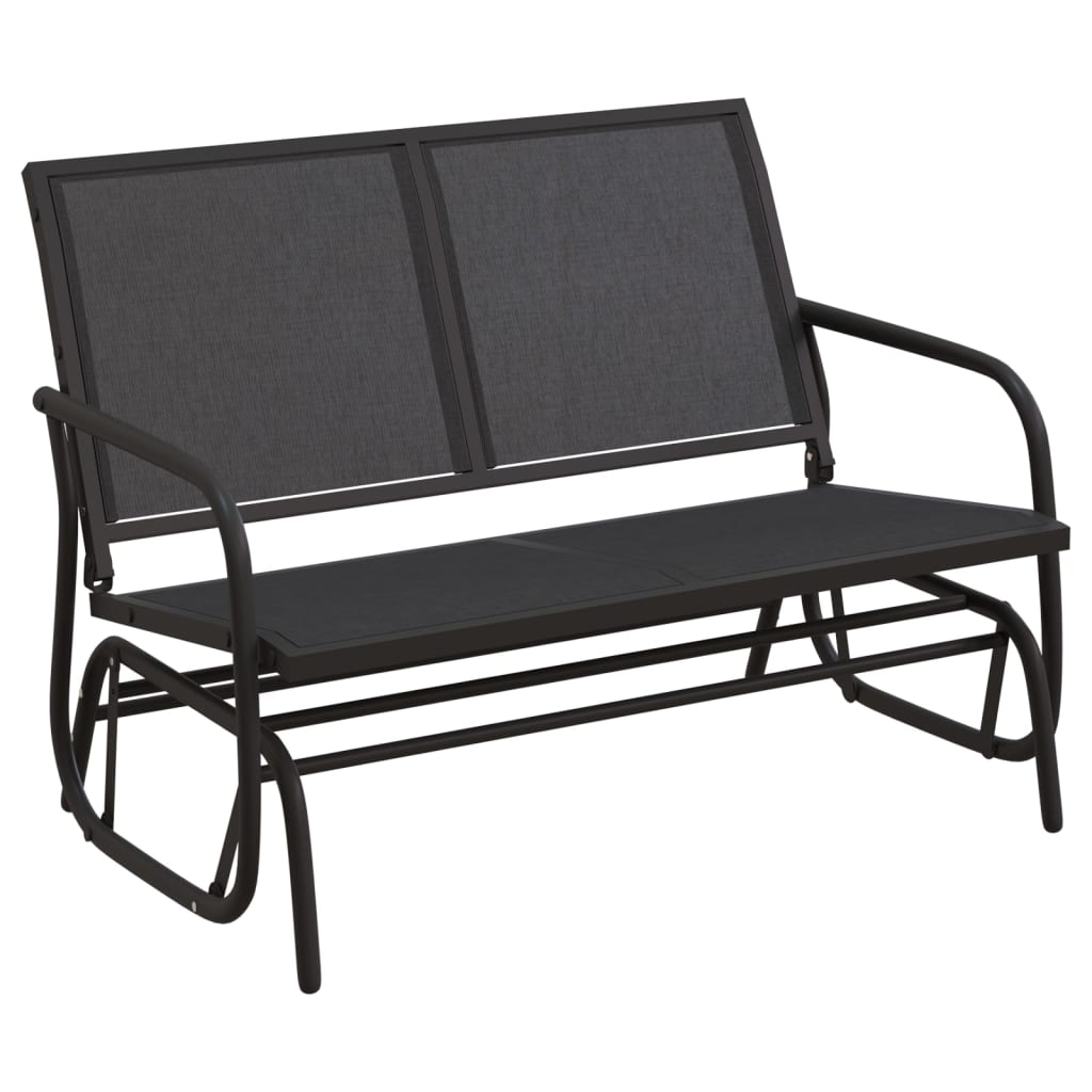 8720845741662_a_en_hd_1 vidaXL Garden Glider Bench Black 120.5x76x86.5 cm Textilene&Steel - Image 2