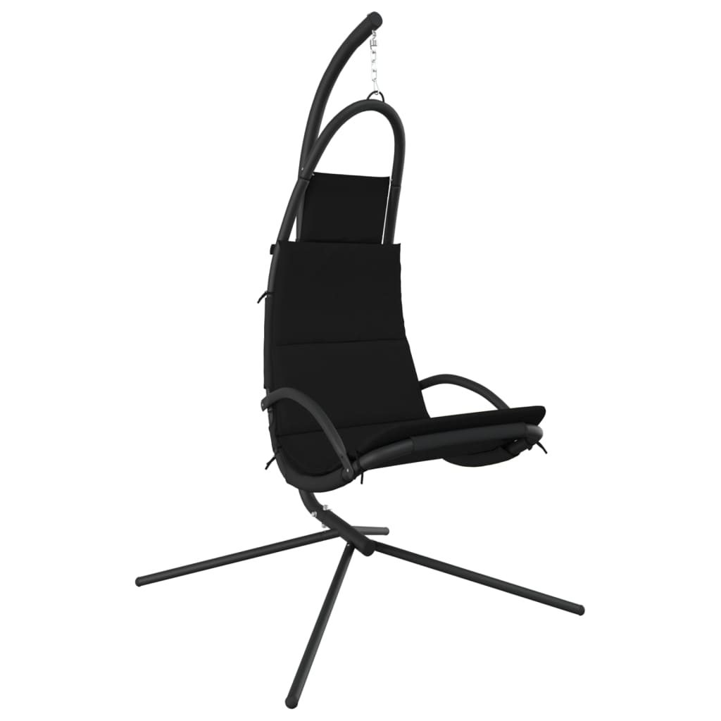 8720845741860_a_en_hd_1 vidaXL Garden Swing Chair with Cushion Black Oxford Fabric and Steel - Image 2