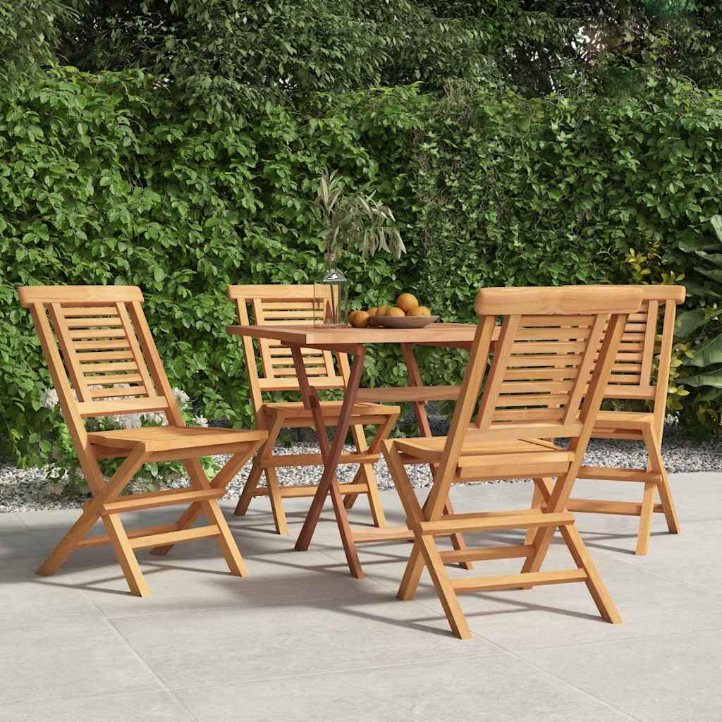 vidaXL Folding Garden Chairs 4 pcs 47x63x90 cm Solid Wood Teak