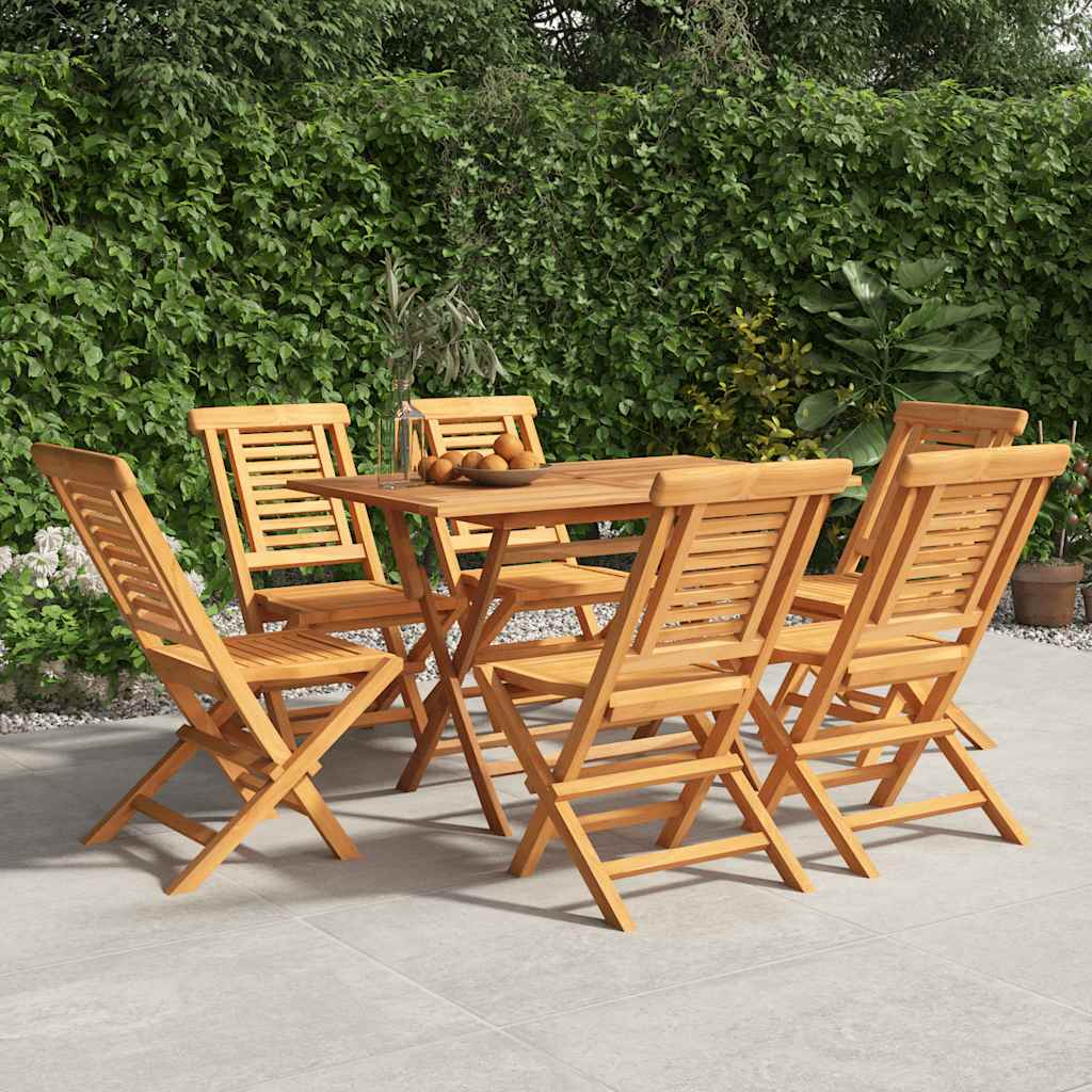vidaXL Folding Garden Chairs 6 pcs 47x63x90 cm Solid Wood Teak