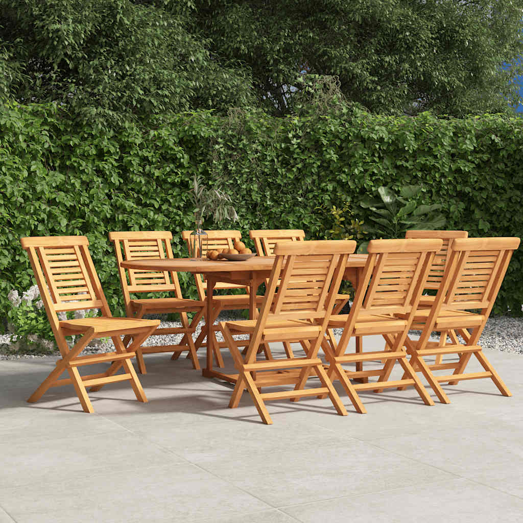 vidaXL Folding Garden Chairs 8 pcs 47x63x90 cm Solid Wood Teak