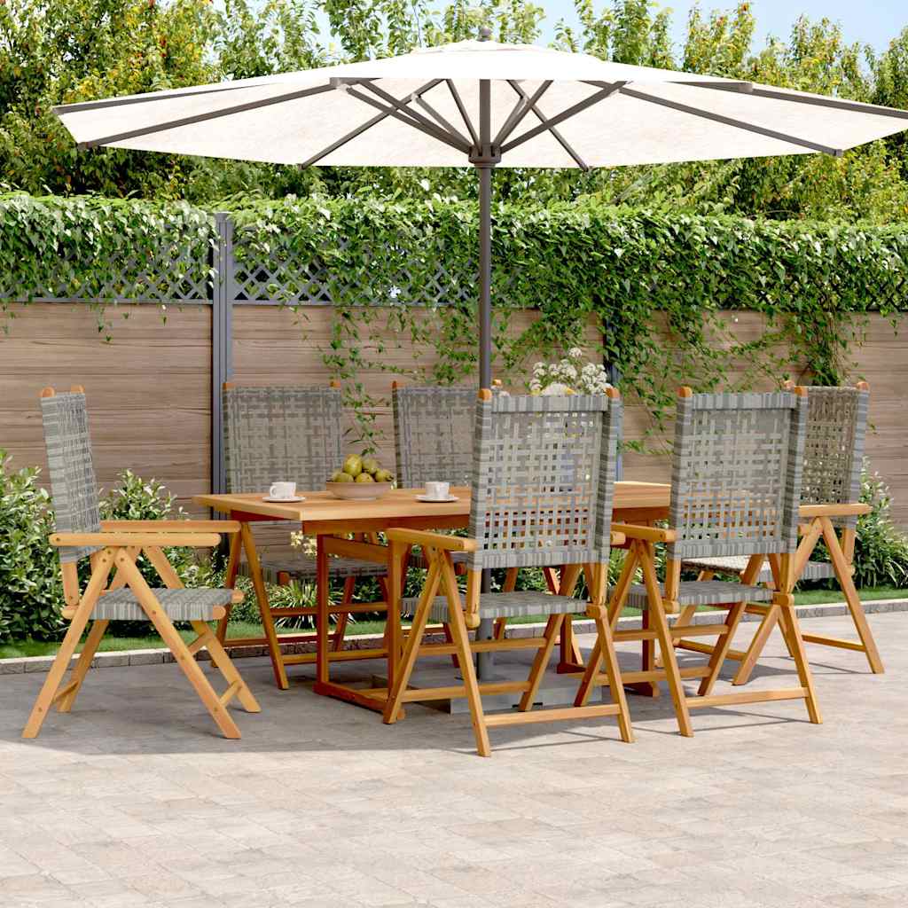 vidaXL Folding Garden Chairs 6 pcs 47x47x89 cm Solid Wood Teak