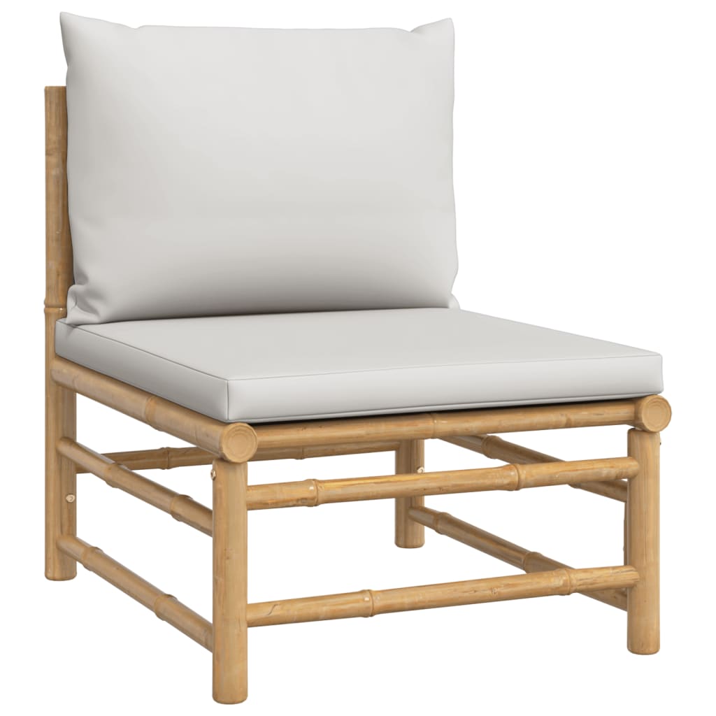8720845744243_g_en_hd_4 vidaXL 10 Piece Garden Lounge Set with Light Grey Cushions Bamboo - Image 6