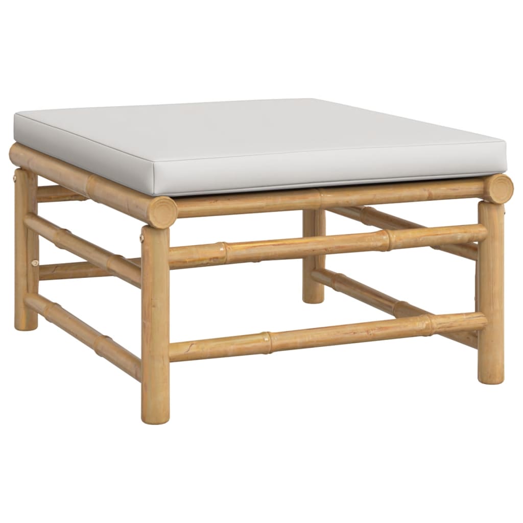 8720845744250_g_en_hd_5 vidaXL 11 Piece Garden Lounge Set with Light Grey Cushions Bamboo - Image 7