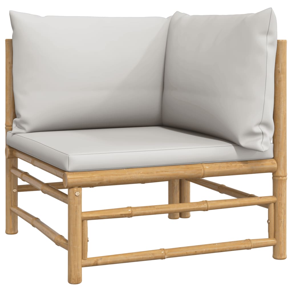 8720845744274_g_en_hd_3 vidaXL 12 Piece Garden Lounge Set with Light Grey Cushions Bamboo - Image 5