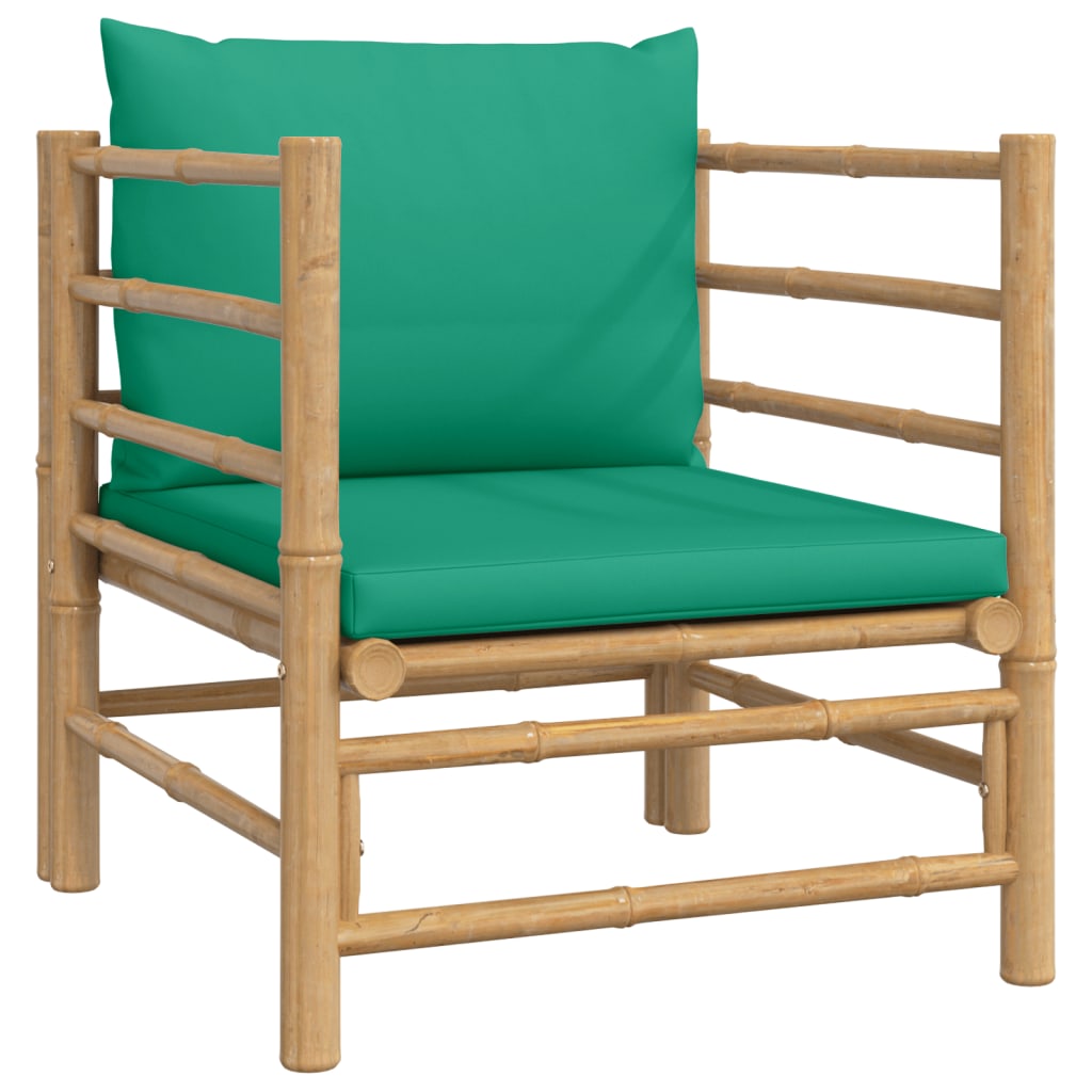 8720845744908_g_en_hd_4 vidaXL 12 Piece Garden Lounge Set with Green Cushions  Bamboo - Image 6