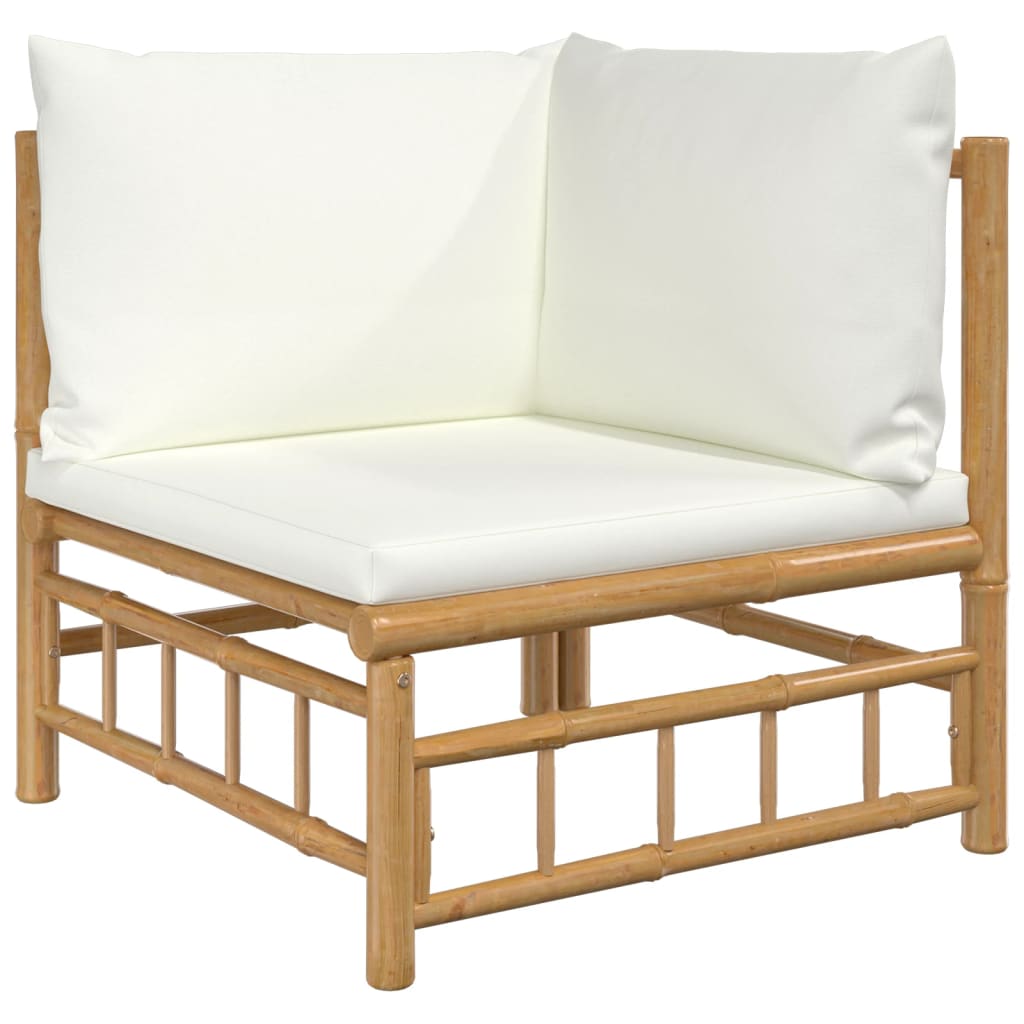 8720845745219_g_en_hd_2 vidaXL 11 Piece Garden Lounge Set with Cream White Cushions  Bamboo - Image 4