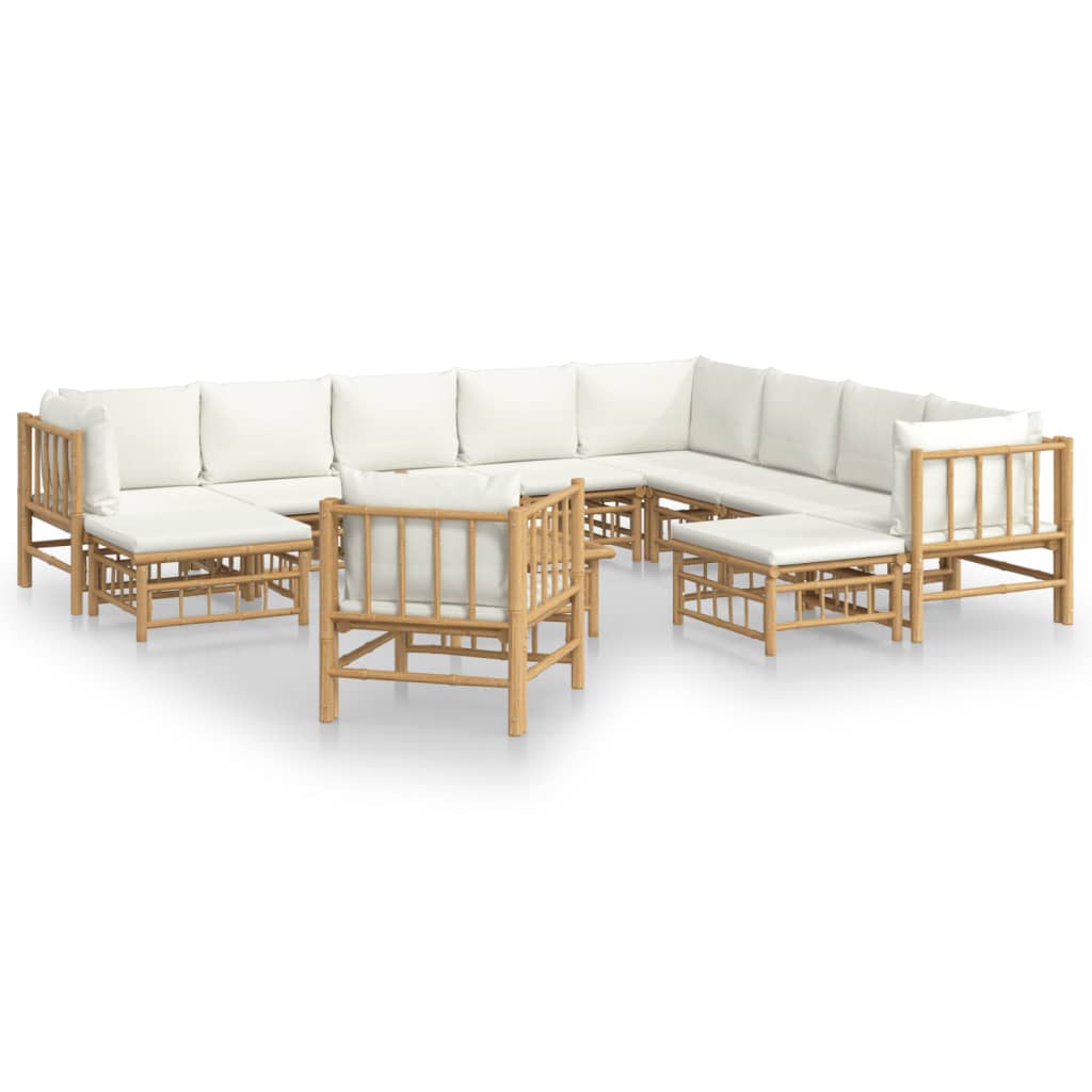 8720845745226_a_en_hd_1 vidaXL 12 Piece Garden Lounge Set with Cream White Cushions  Bamboo - Image 2