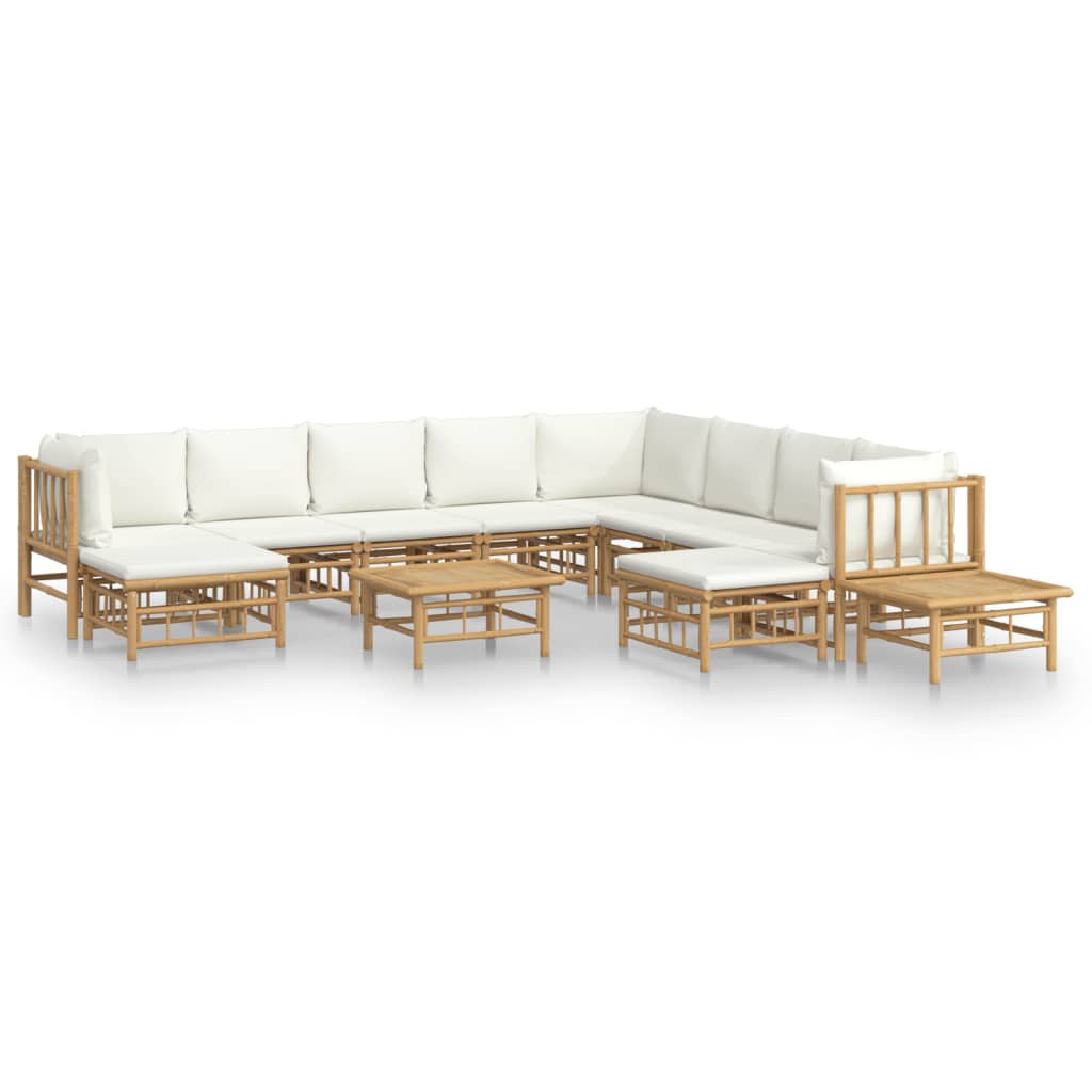 8720845745233_a_en_hd_1 vidaXL 12 Piece Garden Lounge Set with Cream White Cushions  Bamboo - Image 2