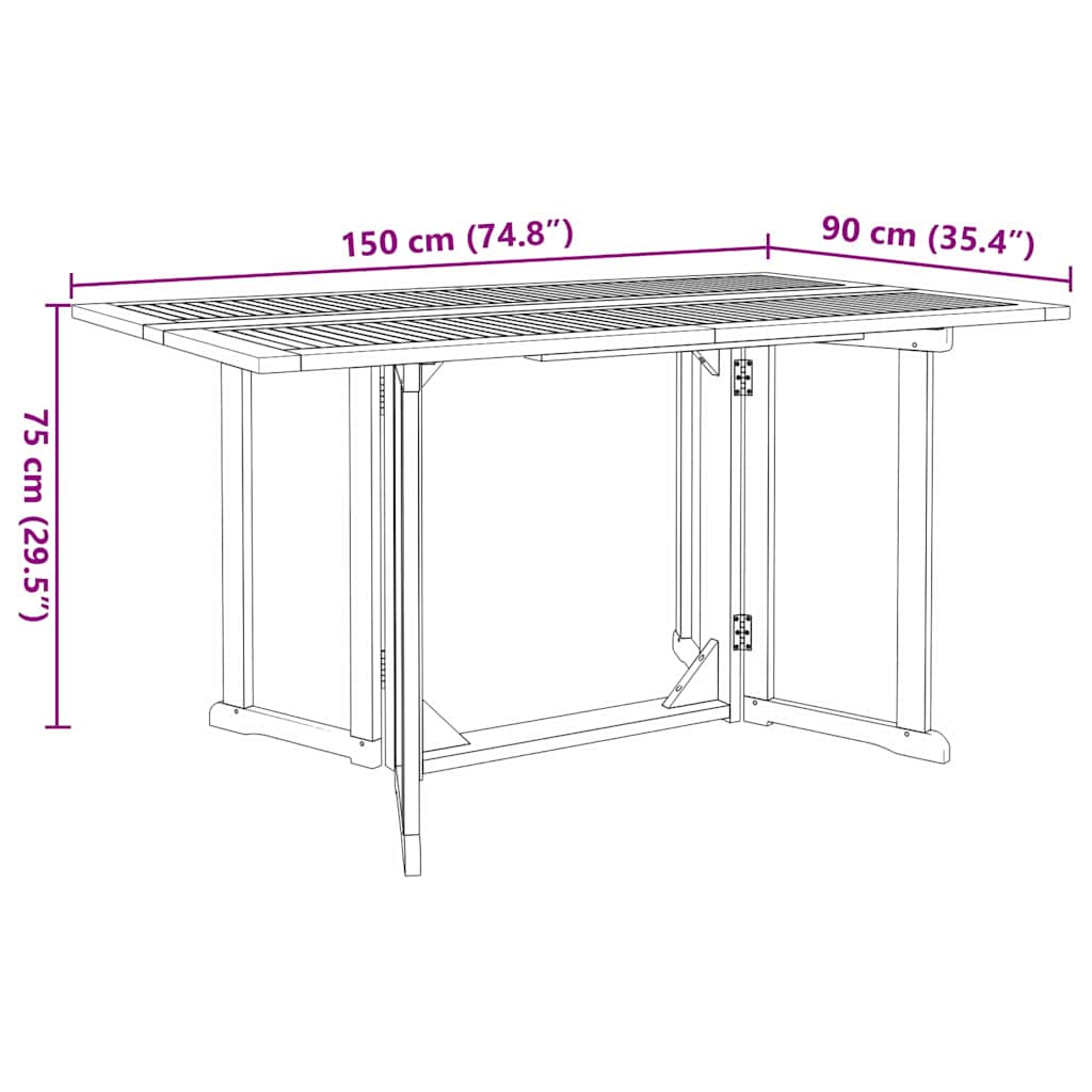 8720845746667_wbg-siz_en_hd_1 vidaXL Garden Dining Set 7 pcs Brown 140 x 80 x 75 cm Solid Teak wood - Image 11