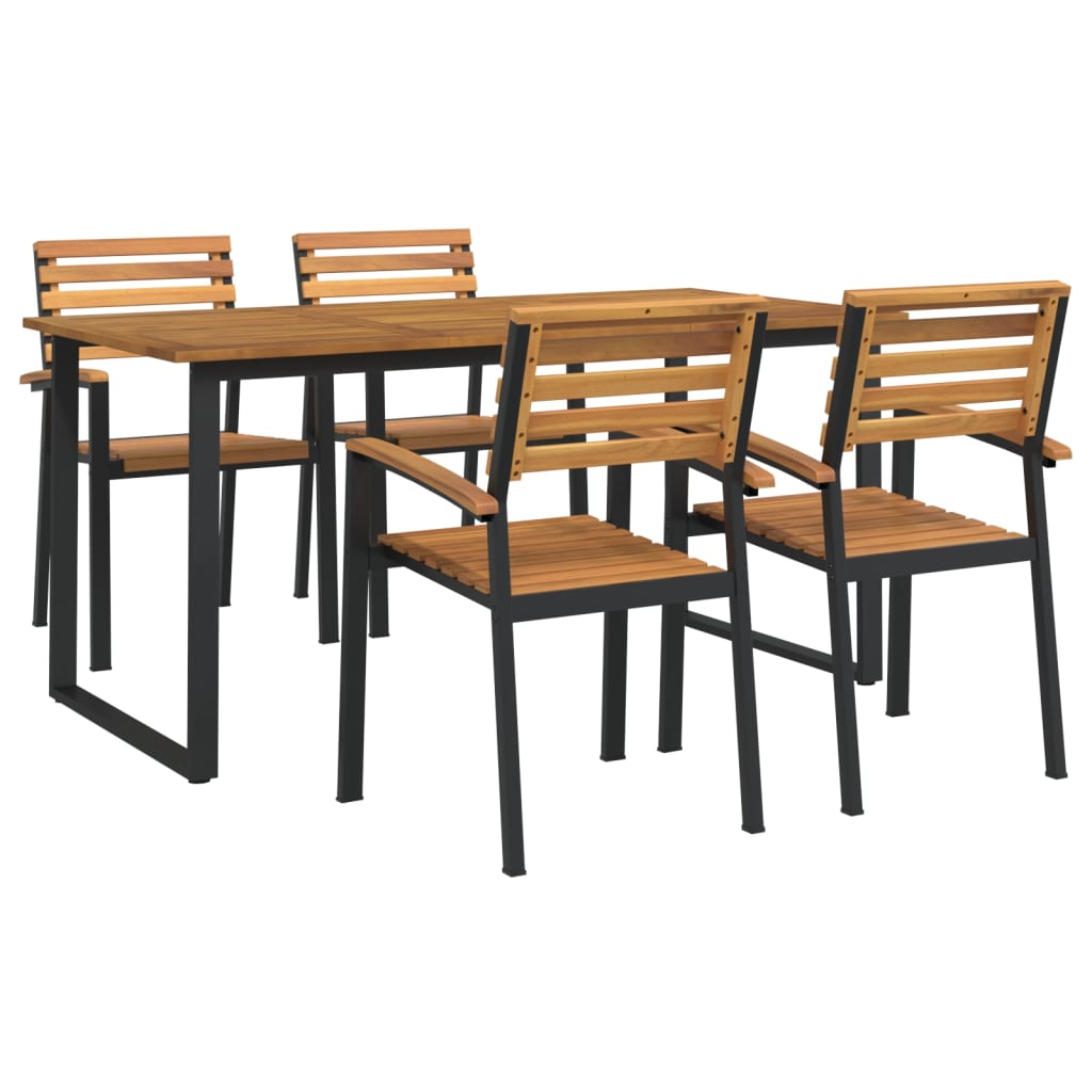 8720845746704_g_en_hd_1 vidaXL 5 Piece Garden Dining Set Solid Wood Acacia and Metal - Image 2