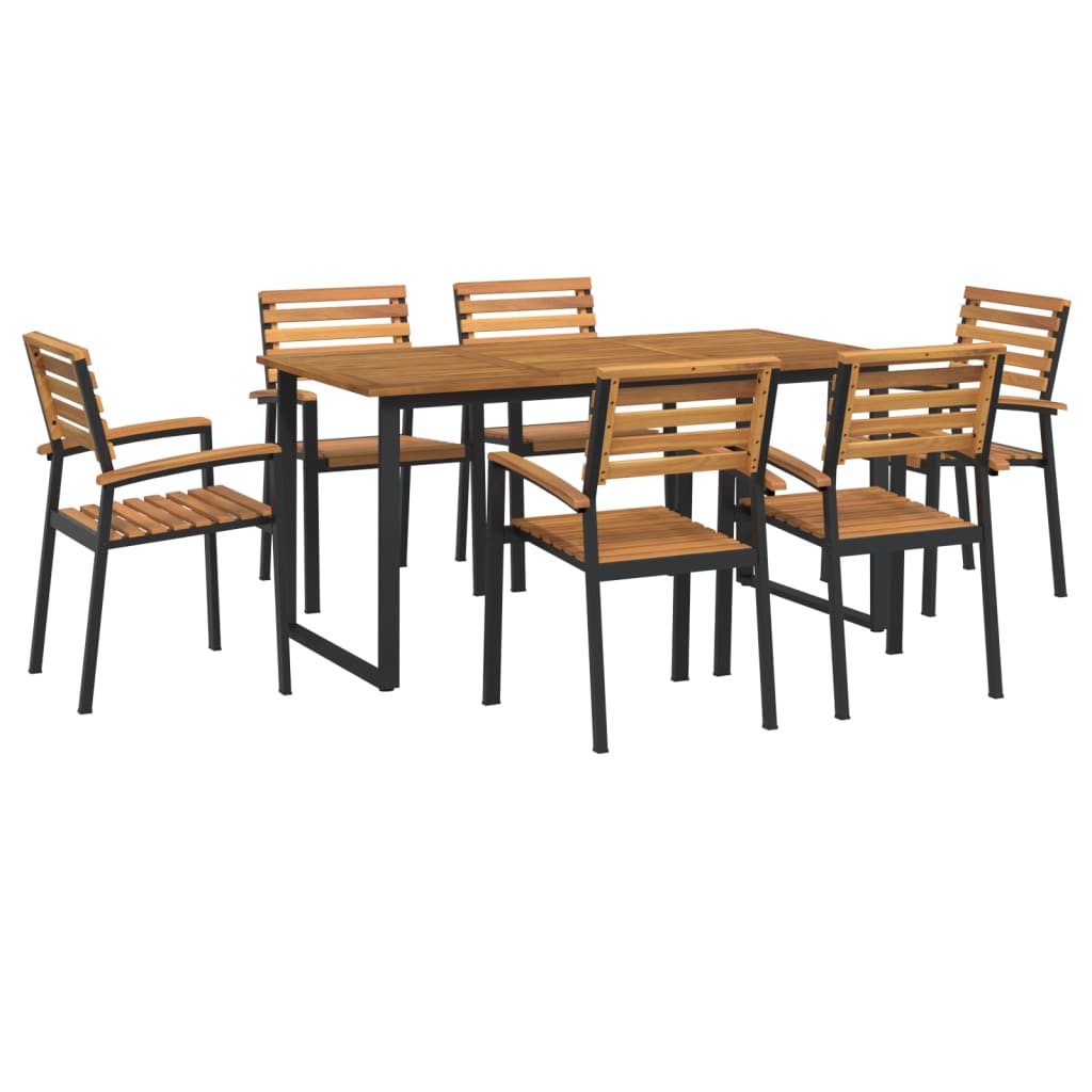 8720845746711_g_en_hd_1 vidaXL 7 Piece Garden Dining Set Solid Wood Acacia and Metal - Image 2