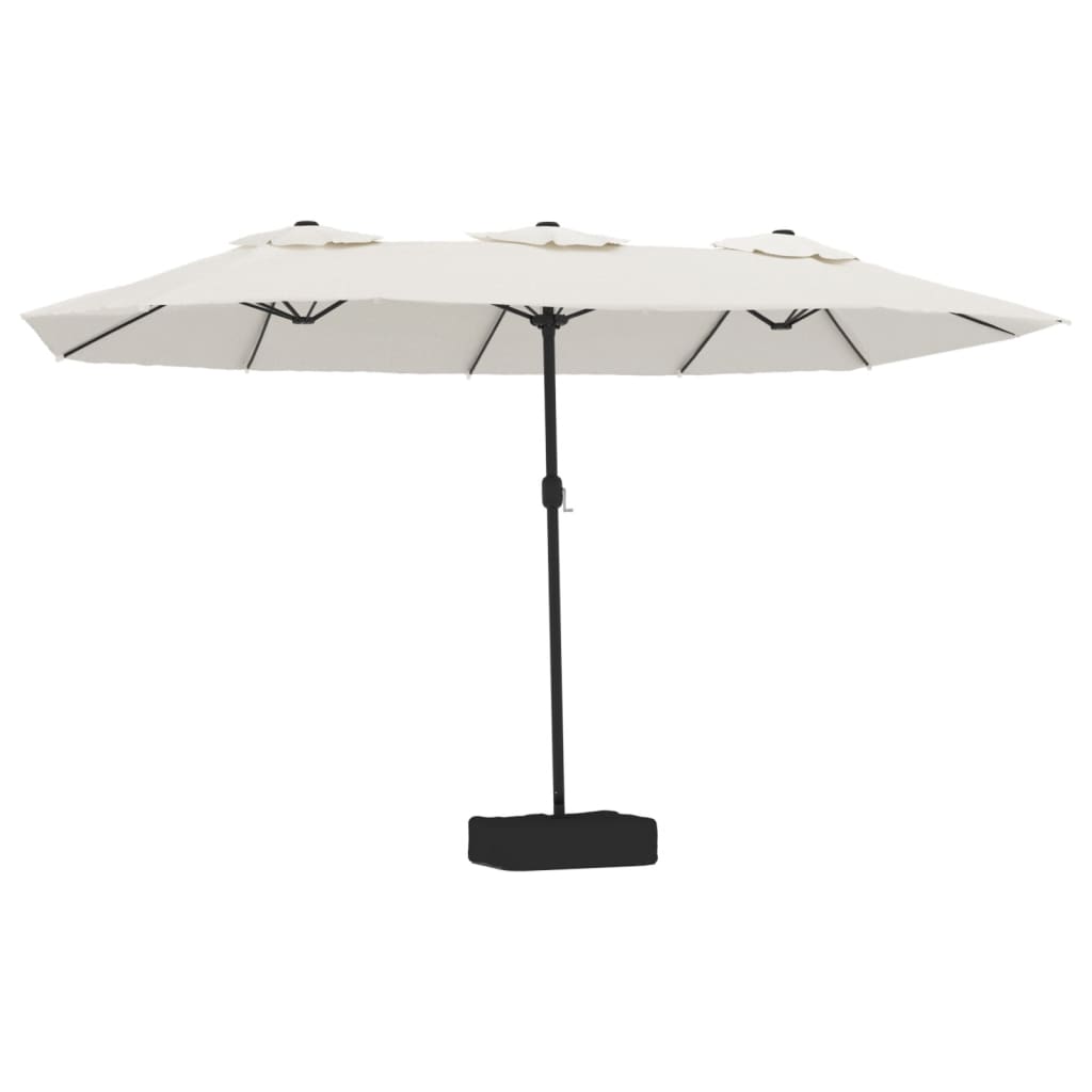8720845748371_a_en_hd_1 vidaXL Double-Head Garden Parasol with LEDs Sand White 449x265 cm - Image 2