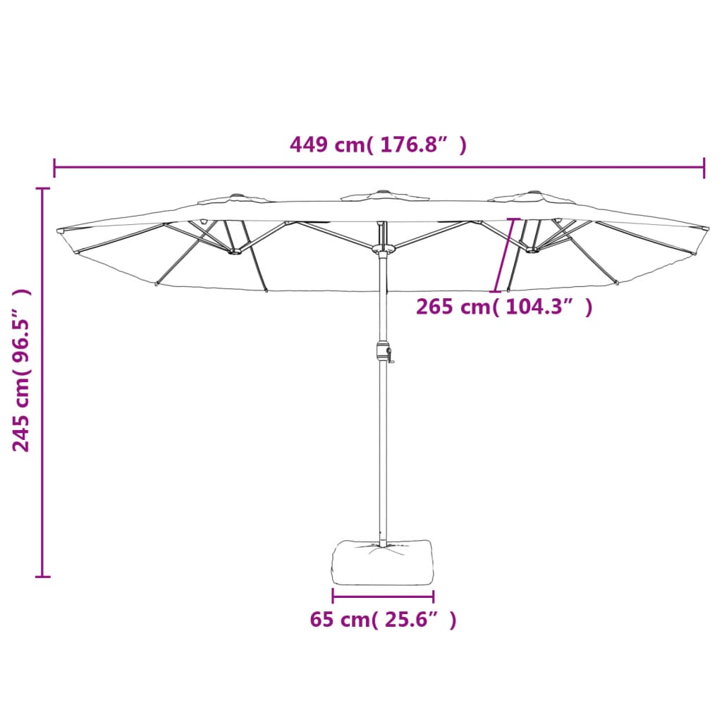8720845748371_g_en_hd_8 vidaXL Double-Head Garden Parasol with LEDs Sand White 449x265 cm - Image 10