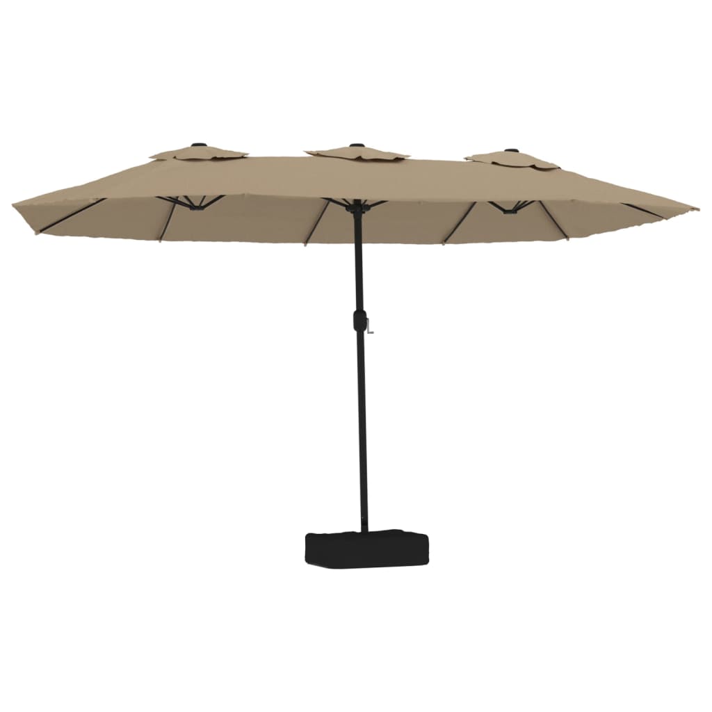 8720845748401_a_en_hd_1 vidaXL Double-Head Garden Parasol with LEDs Taupe 449x265 cm - Image 2