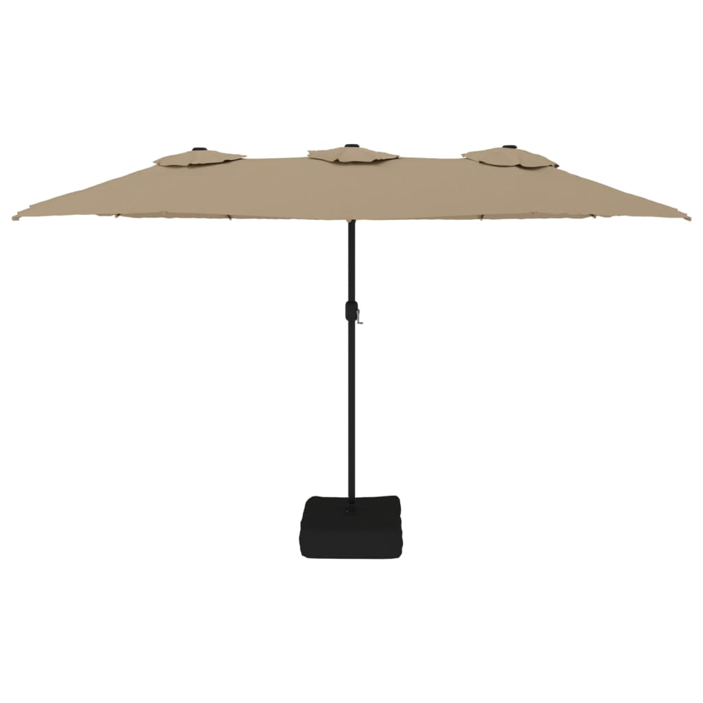 8720845748401_g_en_hd_2 vidaXL Double-Head Garden Parasol with LEDs Taupe 449x265 cm - Image 4