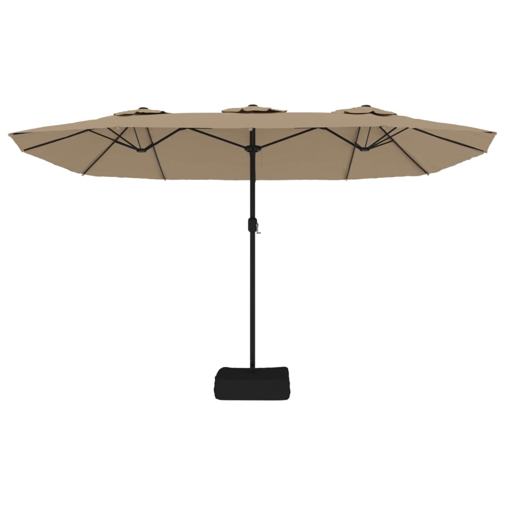 8720845748401_g_en_hd_3 vidaXL Double-Head Garden Parasol with LEDs Taupe 449x265 cm - Image 5