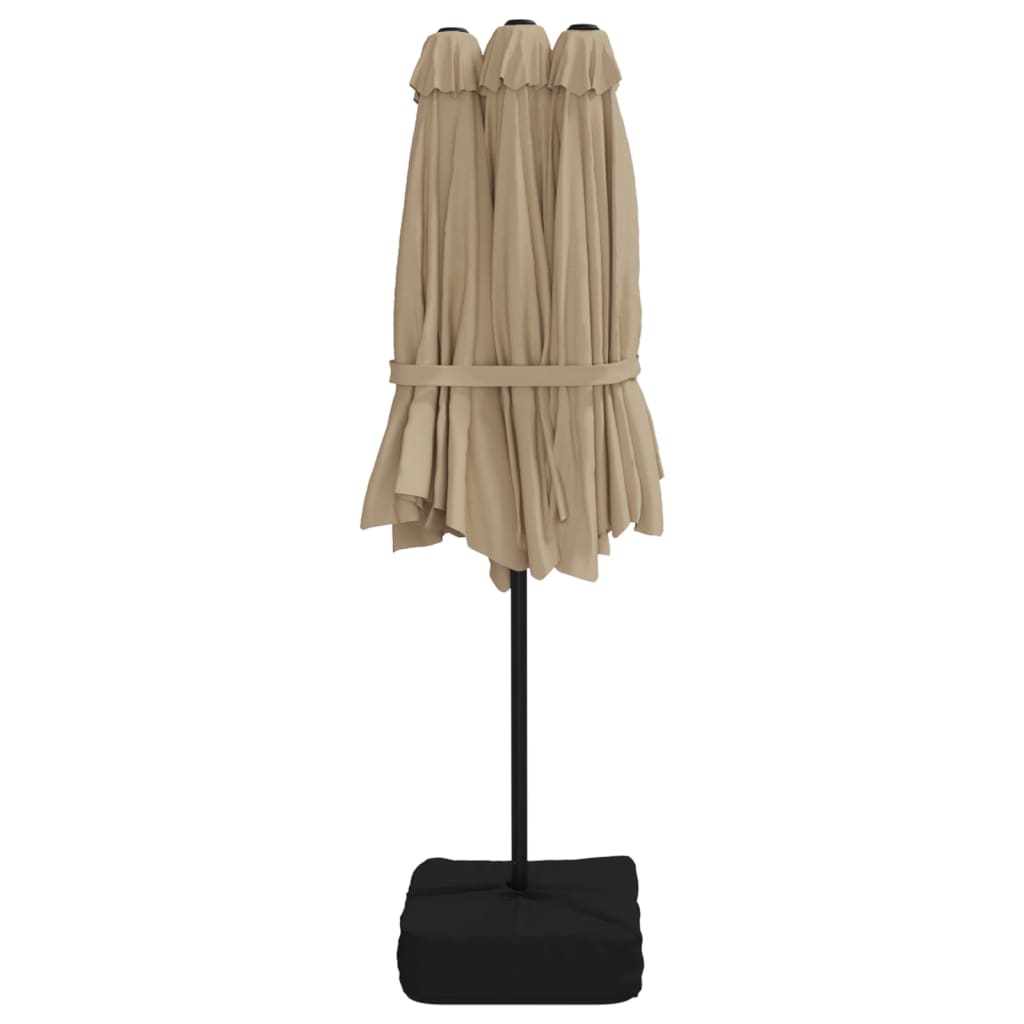 8720845748401_g_en_hd_5 vidaXL Double-Head Garden Parasol with LEDs Taupe 449x265 cm - Image 7