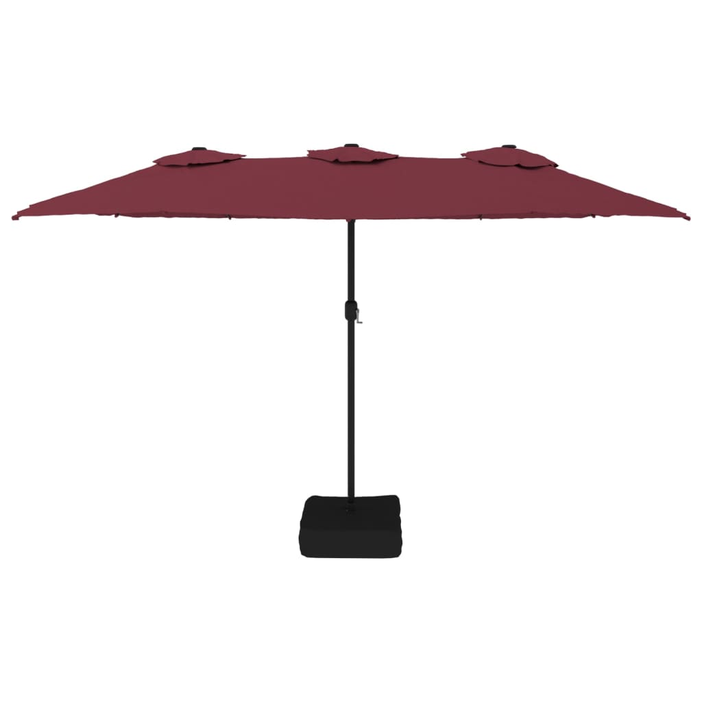 8720845748418_g_en_hd_2 vidaXL Double-Head Garden Parasol with LEDs Bordeaux Red 449x265 cm - Image 4
