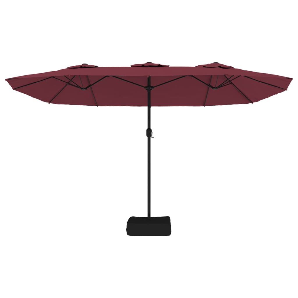 8720845748418_g_en_hd_3 vidaXL Double-Head Garden Parasol with LEDs Bordeaux Red 449x265 cm - Image 5