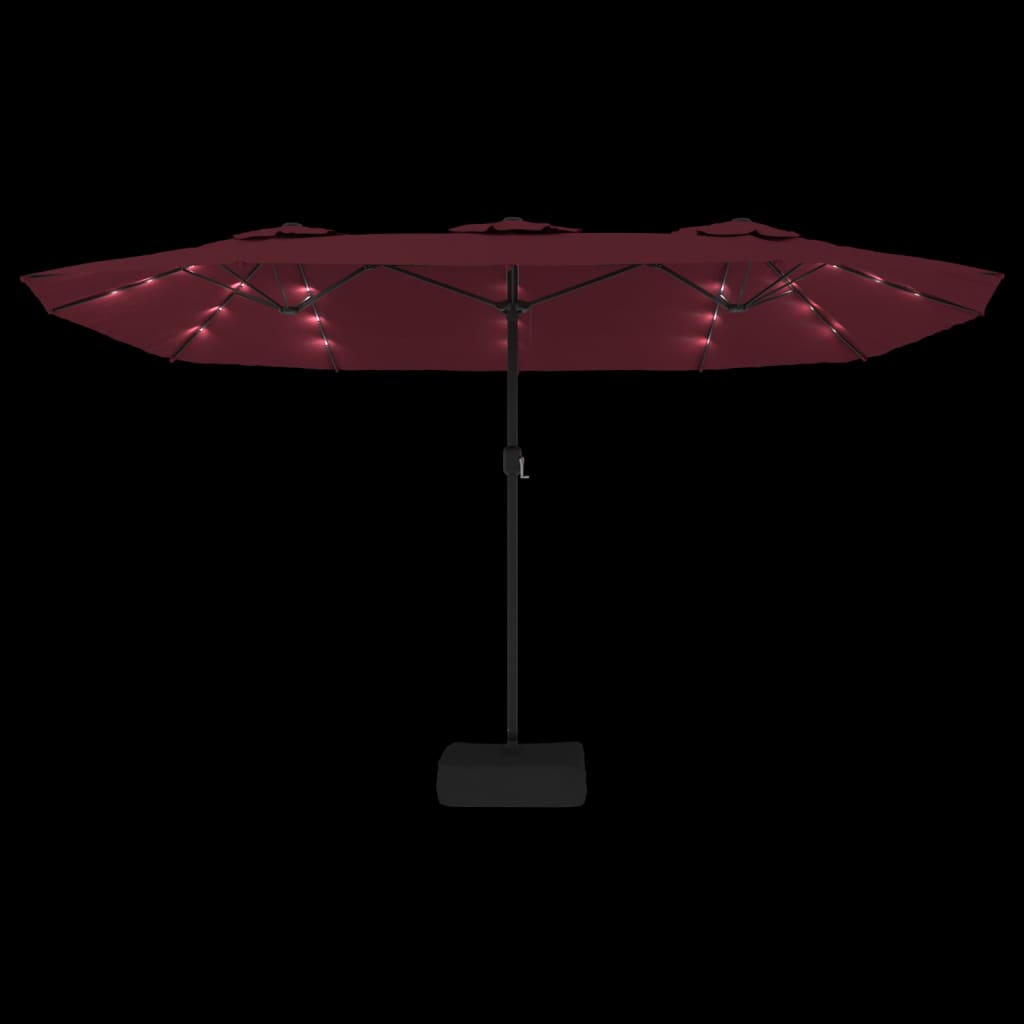 8720845748418_g_en_hd_4 vidaXL Double-Head Garden Parasol with LEDs Bordeaux Red 449x265 cm - Image 6