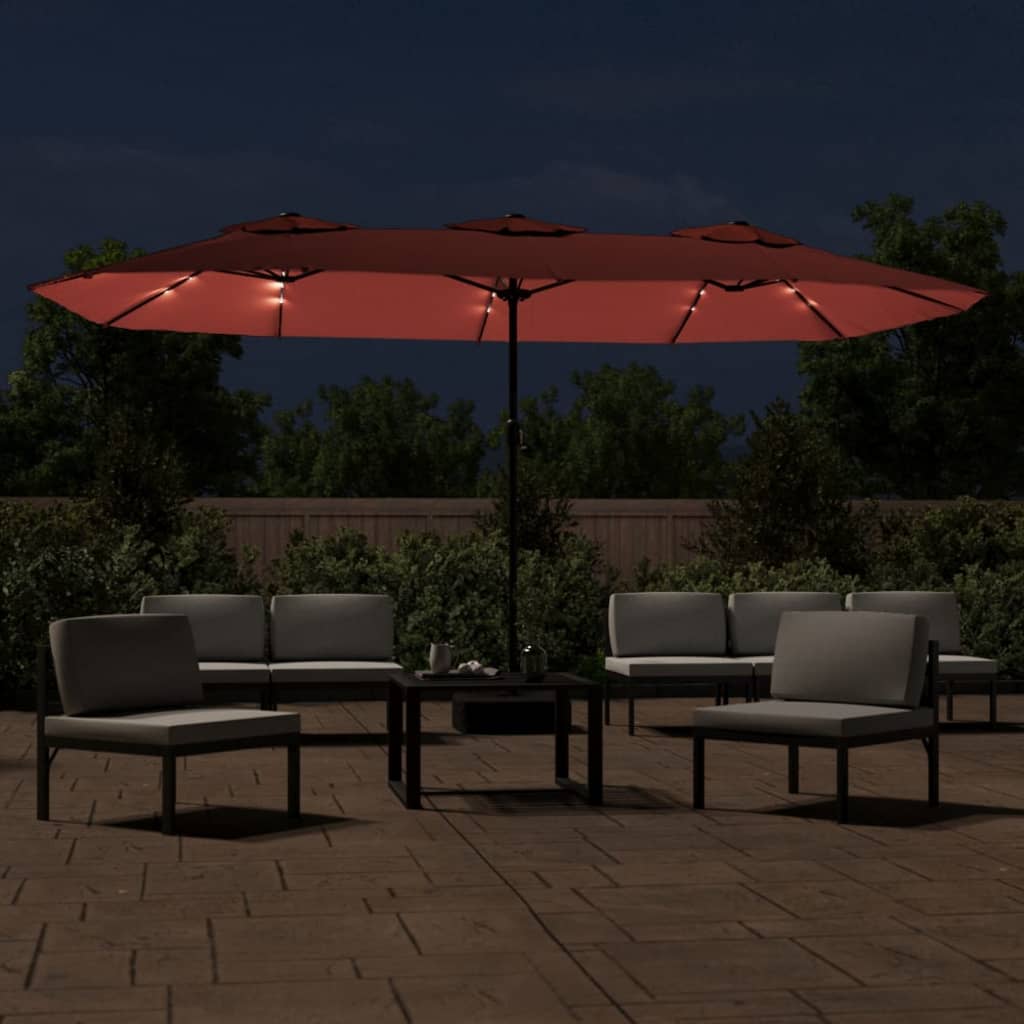 8720845748425_g_en_hd_1 vidaXL Double-Head Garden Parasol with LEDs Terracotta 449x265 cm - Image 3