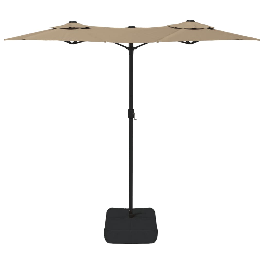 8720845748562_g_en_hd_3 vidaXL Double-Head Garden Parasol with LEDs Taupe 316x145 cm - Image 5
