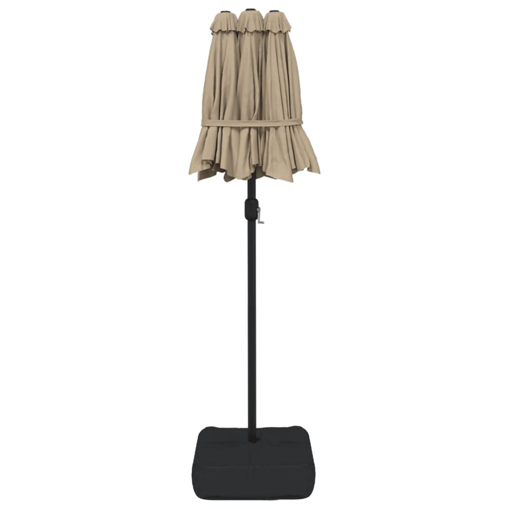 8720845748562_g_en_hd_5 vidaXL Double-Head Garden Parasol with LEDs Taupe 316x145 cm - Image 7