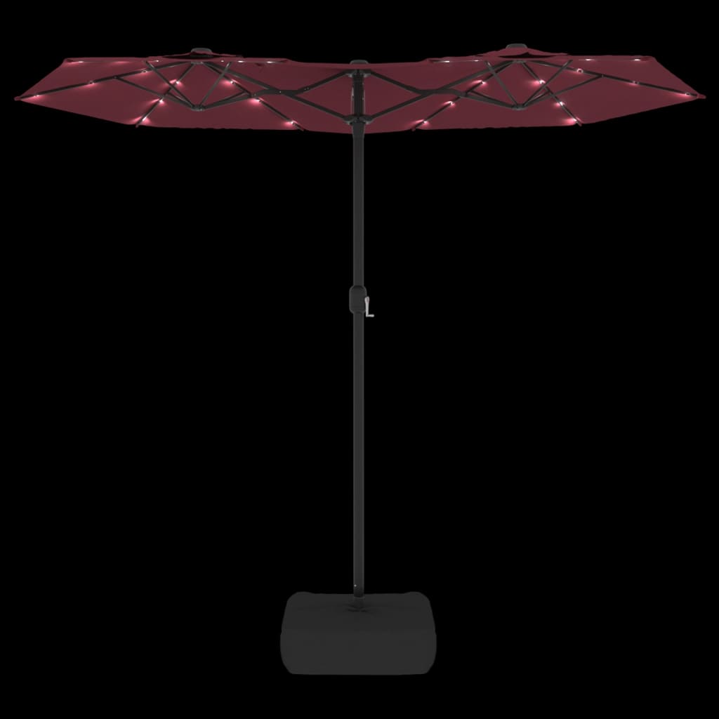 8720845748579_g_en_hd_4 vidaXL Double-Head Garden Parasol with LEDs Bordeaux Red 316x145 cm - Image 6