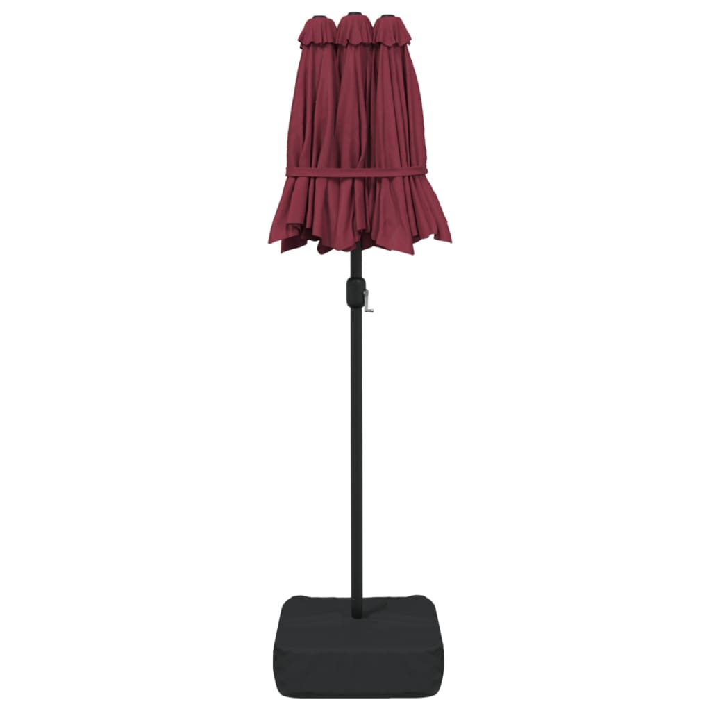 8720845748579_g_en_hd_5 vidaXL Double-Head Garden Parasol with LEDs Bordeaux Red 316x145 cm - Image 7