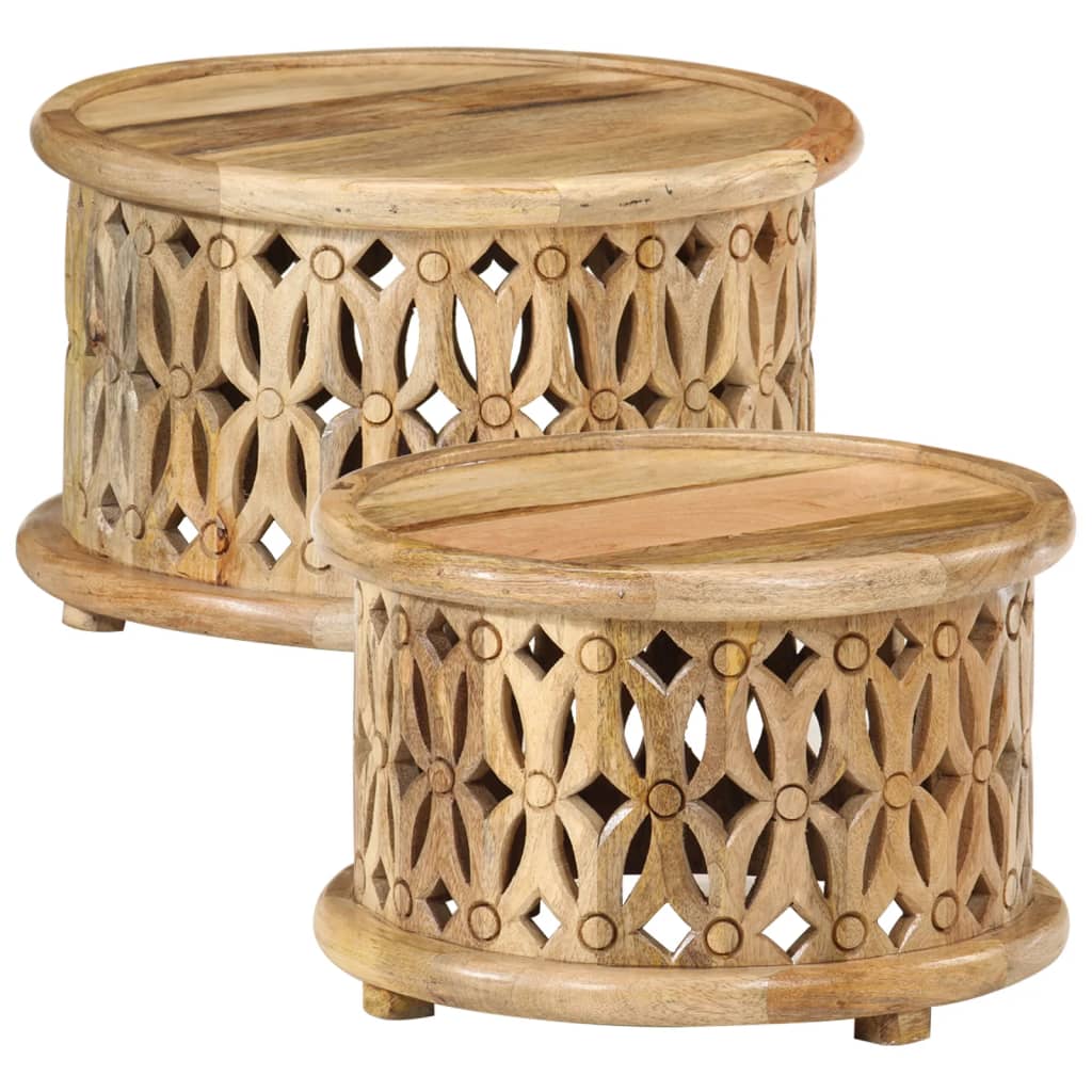 8720845749521_g_en_hd_1 vidaXL 2 Piece Coffee Table Set Solid Wood Mango - Image 2