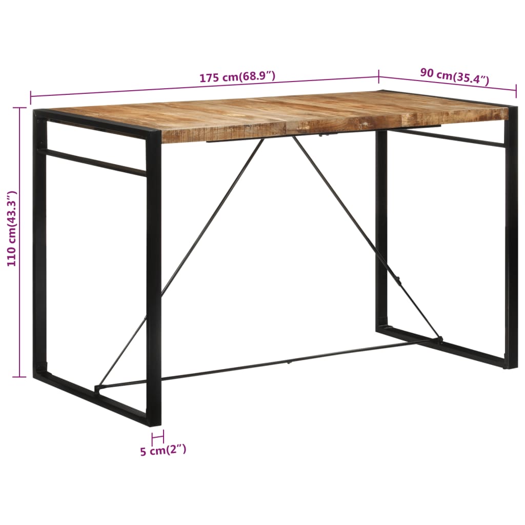 8720845749842_g_en_hd_6 vidaXL Bar Table 175x90x110 cm Solid Rough Wood Mango - Image 7