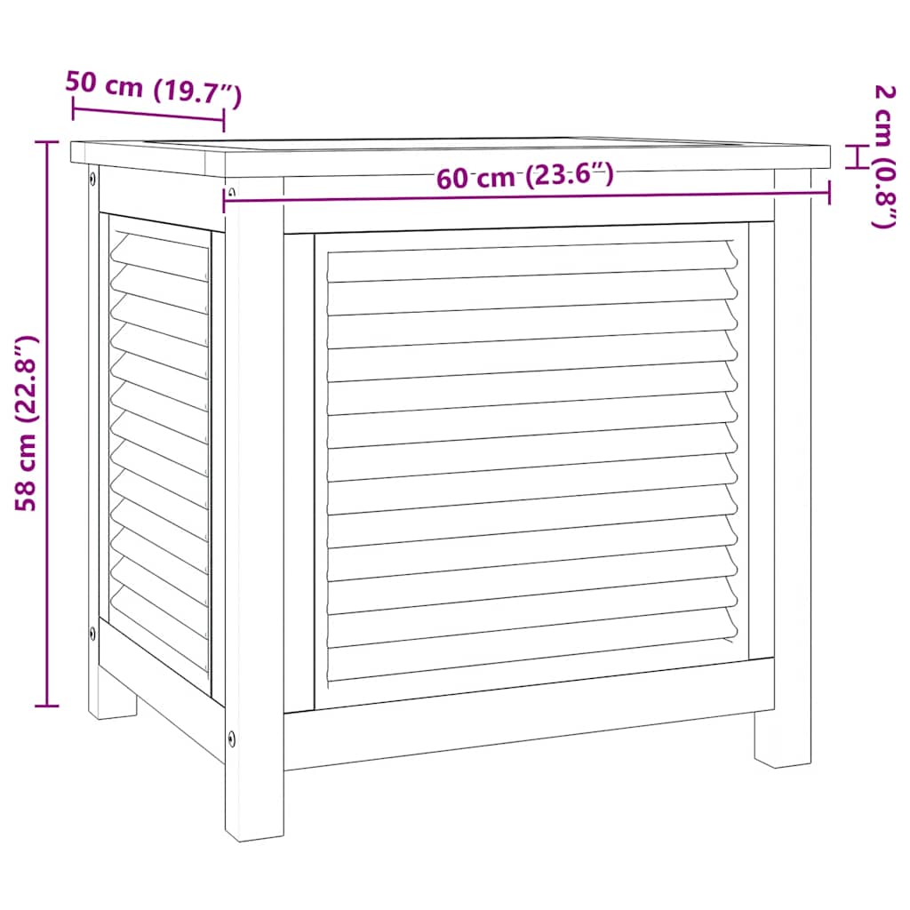 8720845750039_g_en_hd_7 vidaXL Garden Storage Box with Bag 60x50x58 cm Solid Wood Teak - Image 9
