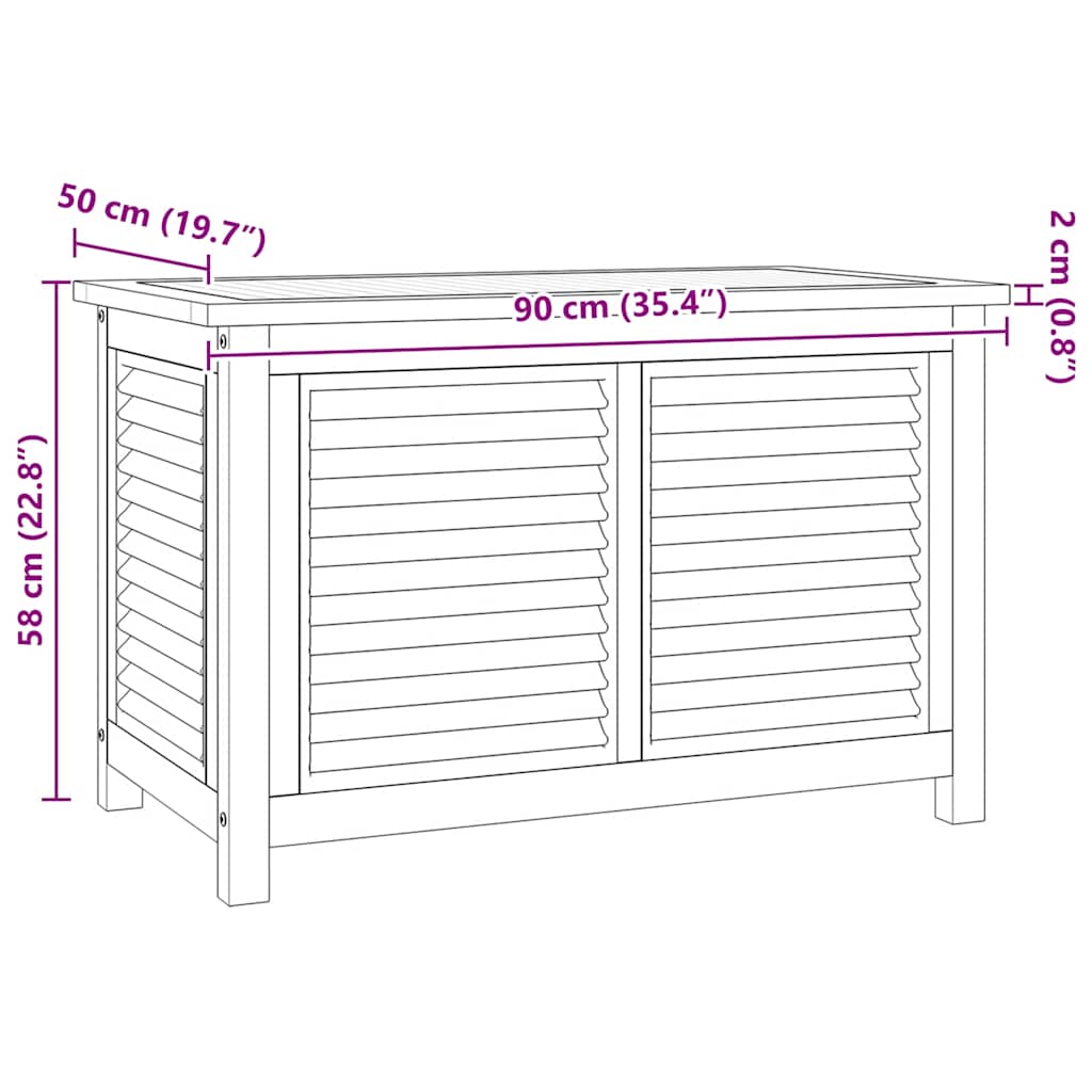 8720845750046_g_en_hd_7 vidaXL Garden Storage Box with Bag 90x50x58 cm Solid Wood Teak - Image 9