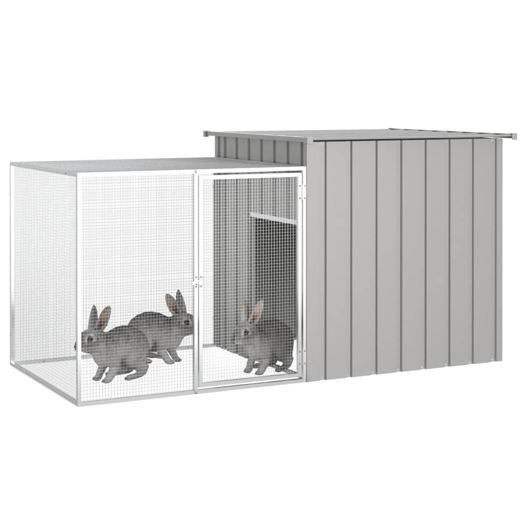 8720845751890_g_en_hd_1 vidaXL Rabbit Cage Grey 200x91x100 cm Galvanised Steel - Image 2