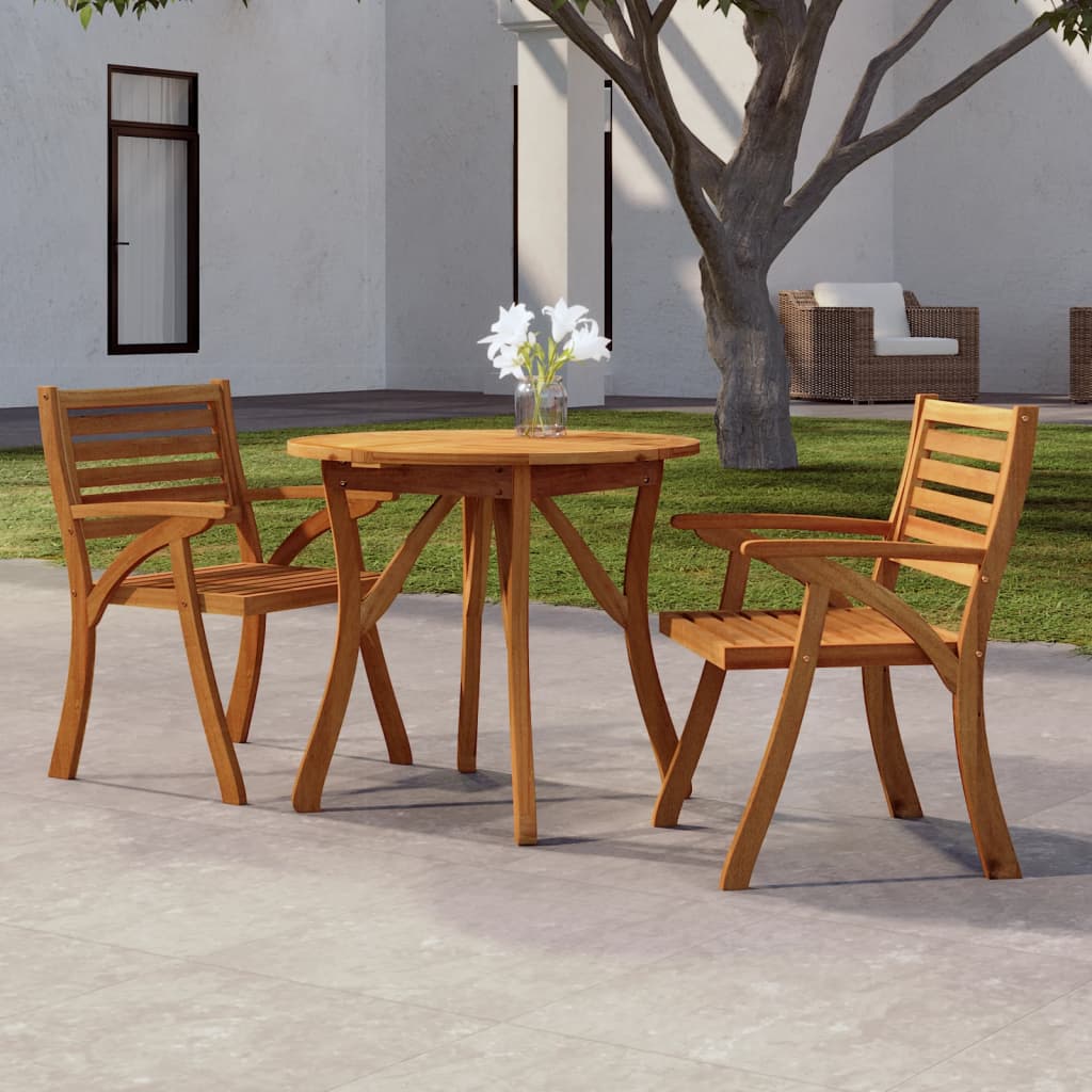 vidaXL Garden Table Ø 85 cm Solid Wood Acacia