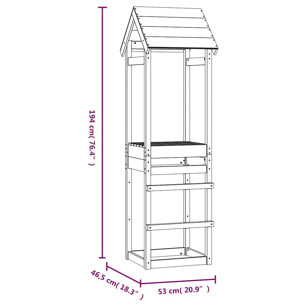 8720845754884_g_en_hd_7 vidaXL Play Tower 53x46.5x194 cm Solid Wood Pine - Image 8