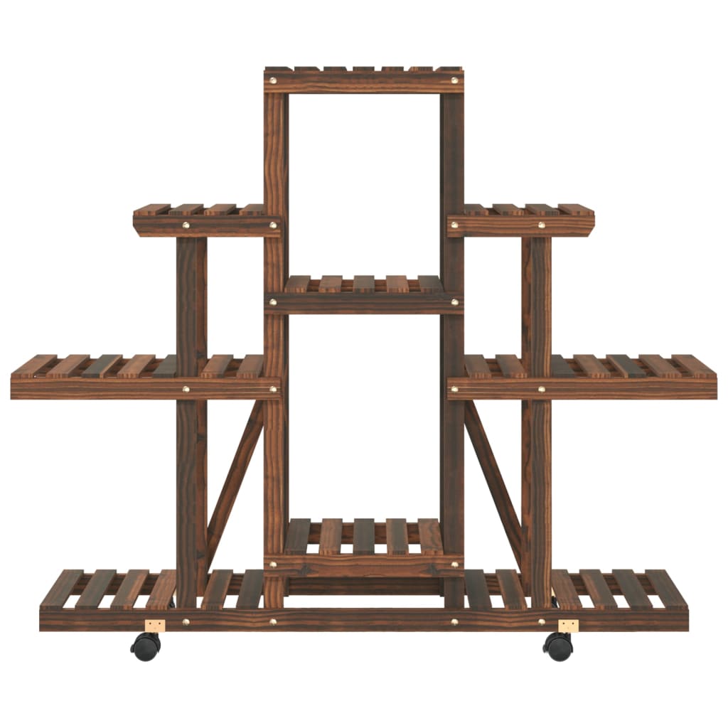8720845755379_g_en_hd_3 vidaXL Flower Stand with Wheels 110x25x101 cm Solid Wood Fir - Image 5