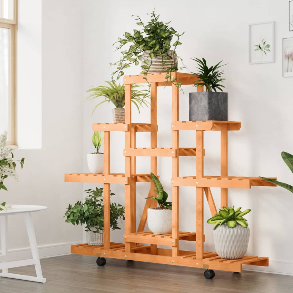 8720845755386_g_en_hd_1 vidaXL Flower Stand with Wheels 110x25x101 cm Solid Wood Fir - Image 3